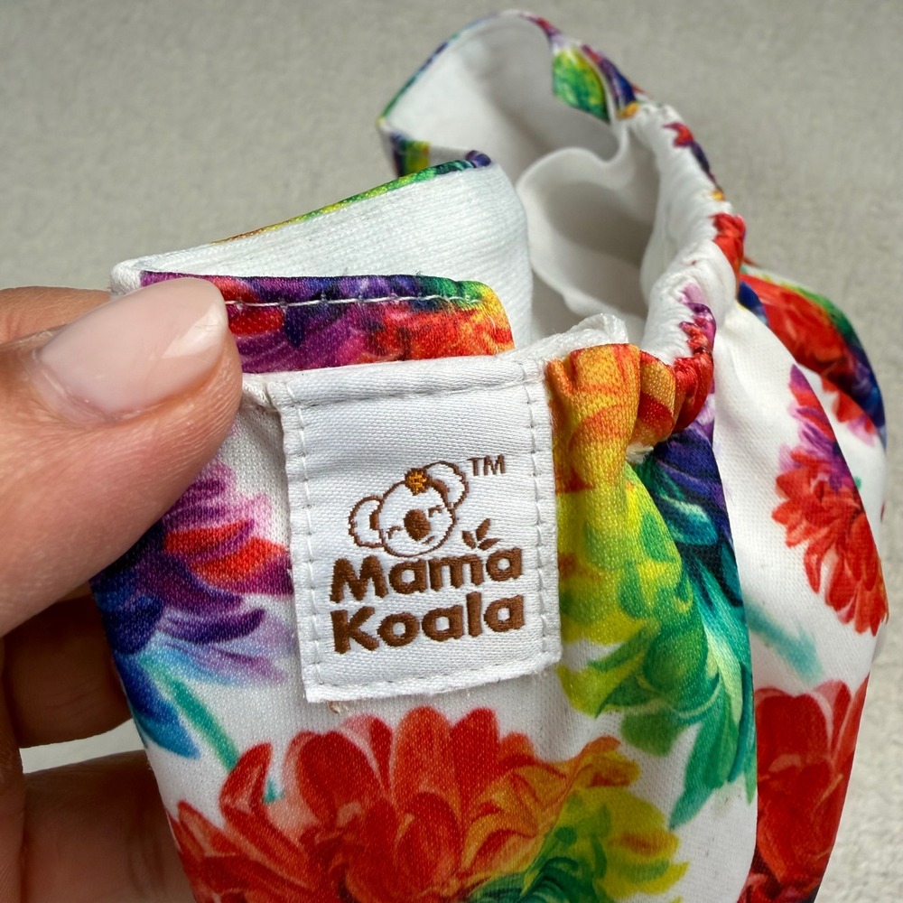 Mama Koala Floral Dahlia Pocket Cloth Diaper Adjustable Snaps Sustainable - Picture 3 of 6
